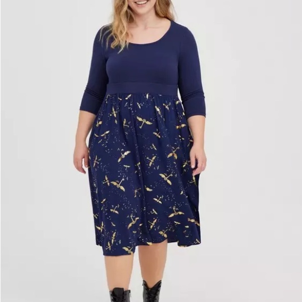 Midi Skater Dress - Harry Potter Flying Keys  Size 3